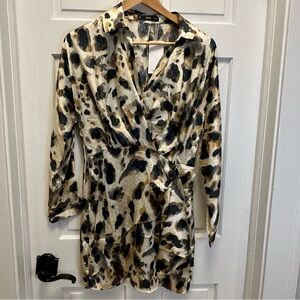 Mango Leopard‎ Print Mini Dress